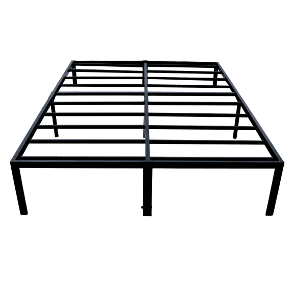 Modern Twin Steel Black Platform Foundation Sturdy, Space-Saving, and Stylish Bedroom Bed Frame with Under-Bed Storage