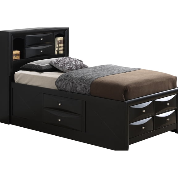 Modern Twin Storage Bed With Alluring Style, 49" H X 43" W 87" D, Built-in To Keep Rooms Neat, Assembly Necessary, Suits Different Bedroom Styles, Strong Build Intriguing Bed, 49"h 43"w 87"d
