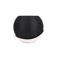 thumbnail image 1 of Modern Two-Tone Woven Textured Small Flower Pot with Saucer for Indoor Decor, Durable Plastic Bonsai and Succulent Planter for Living Room and Home Styling, 1 of 5