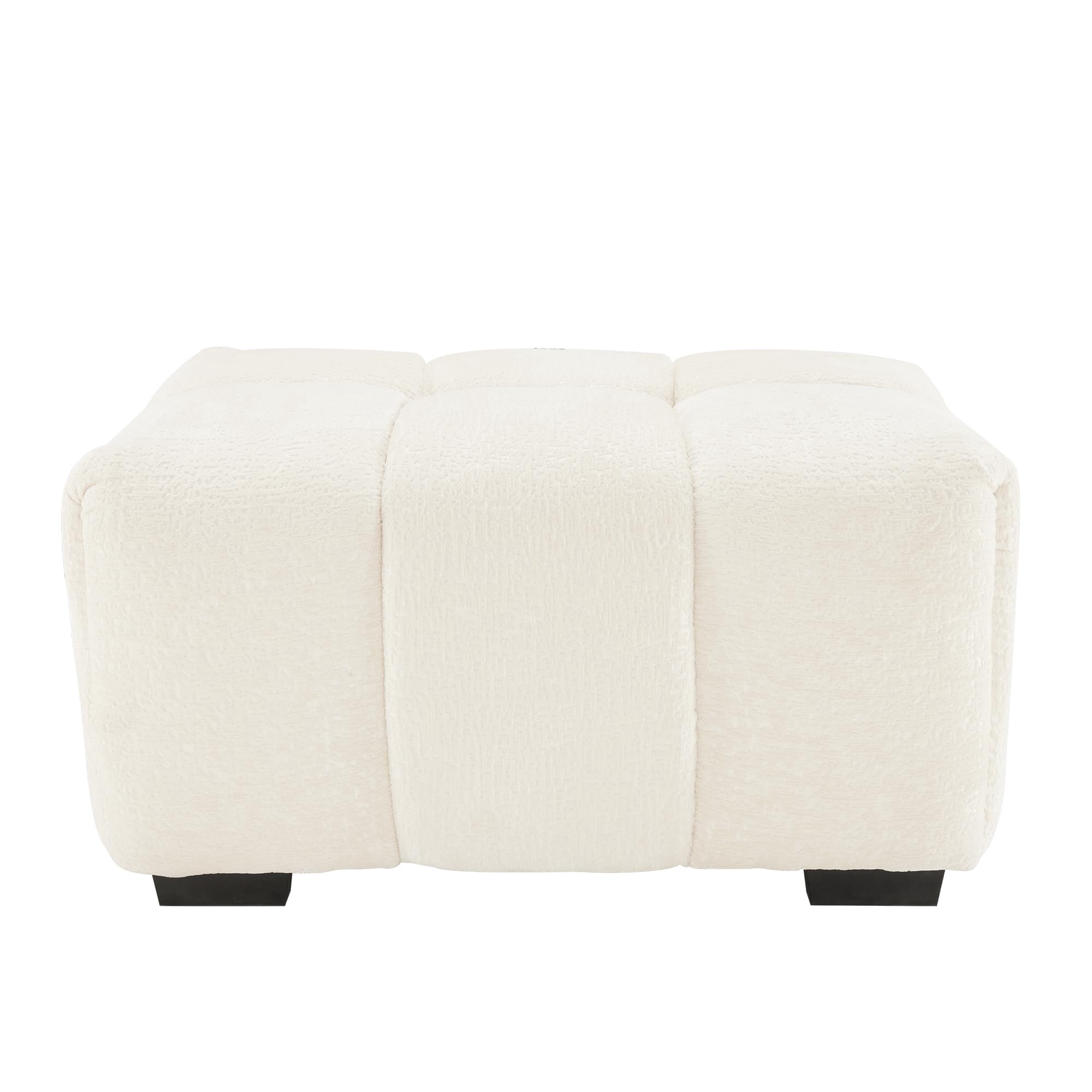 Modern U-Shaped Sectional Sofa with Ottoman, 142-inch Tufted Chenille ...