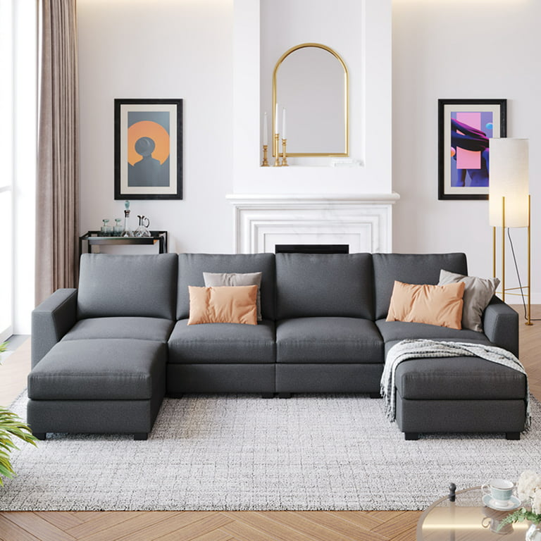 Modern U Shaped Sectional Sofa Set