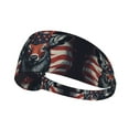 thumbnail image 1 of Modern USA Deer Head Headbands for Women Men, Workout Elastic Sweat Band for Yoga Running Cycling Gym Exercise Non Slip Head Bands for Women's Hair, 1 of 5