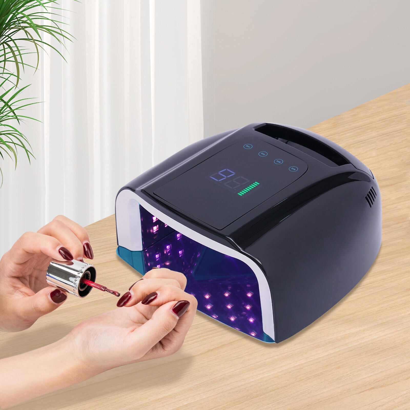 Modern UV 42pcs-LED Nail Lamp Curing Lamp Professional Nail Dryer for Salon Home Black