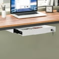 Modern Under Desk Mounted Sliding Pullout Drawer, Storage Organizer