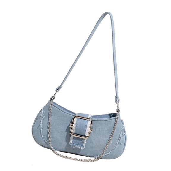 Modern Underarm Jean Handbag Spacious Shoulder Bag for Women and Girls 2025