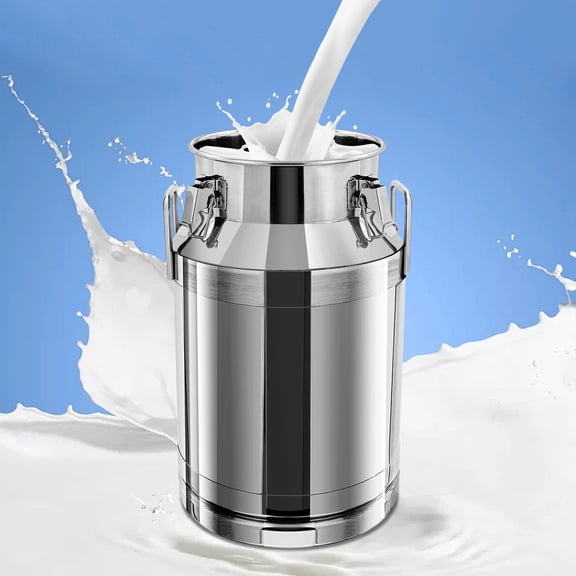 Modern Unique Appearance Large Capacity Silver milk can for Storing Oil, Ghee and Rice Flour