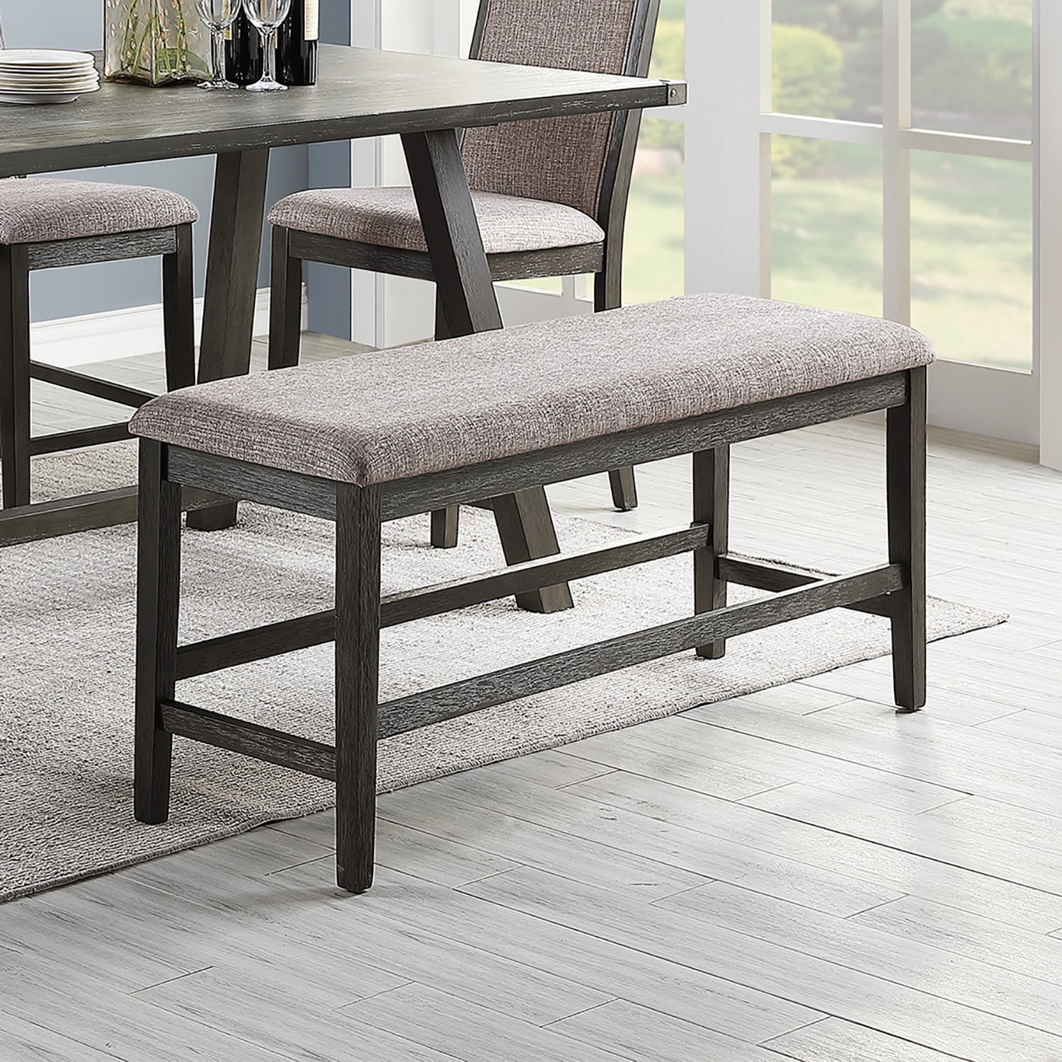 Dining bench fabric sales