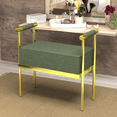 thumbnail image 1 of Modern Upholstered Bench Seat with Gold Frame,Ottoman Bench with Armrests, Entryway Bench Living Room Foot Rest Stool,Footrest Foot Stool with Sturdy Metal Frame, 1 of 8