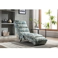 thumbnail image 1 of Modern Upholstered Massage Chaise Lounge, Linen Long Chaise with Heating Fuction, Ergonomic Electric Recliner for Office Living Room, Rug Flower, 1 of 9