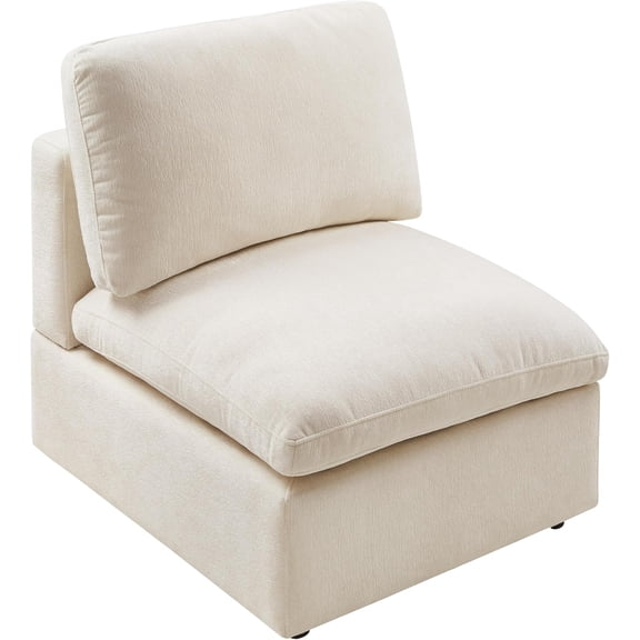 Modern Upholstered Middle Module for Modular Sectional,Sectional Sofa Couch Accent Armless Chair, Chenille