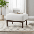 thumbnail image 1 of Modern Upholstered Ottoman, Square Footrest Stool with Solid Wood Legs for Living Room, Bedroom, Entryway, 1 of 8