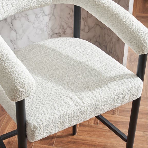 Modern Upholstered with Metal Frame - Durable and Stable - Home Bar, Dining Area, Cafe / Reliable for Years of Use