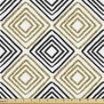 thumbnail image 1 of Ambesonne Modern Fabric by the Yard Upholstery, Square Shaped Lines, 1 Yard, Black White Yellow, 1 of 5