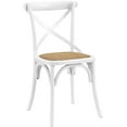 thumbnail image 1 of Modern Urban Contemporary Dining Side Chair, White Wood, 1 of 4