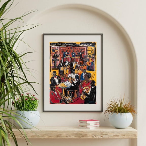 Modern Urban Jazz Wall Art Featuring Vibrant Abstract Music Scene for Home Decor – Size 24x36 Unframed Poster