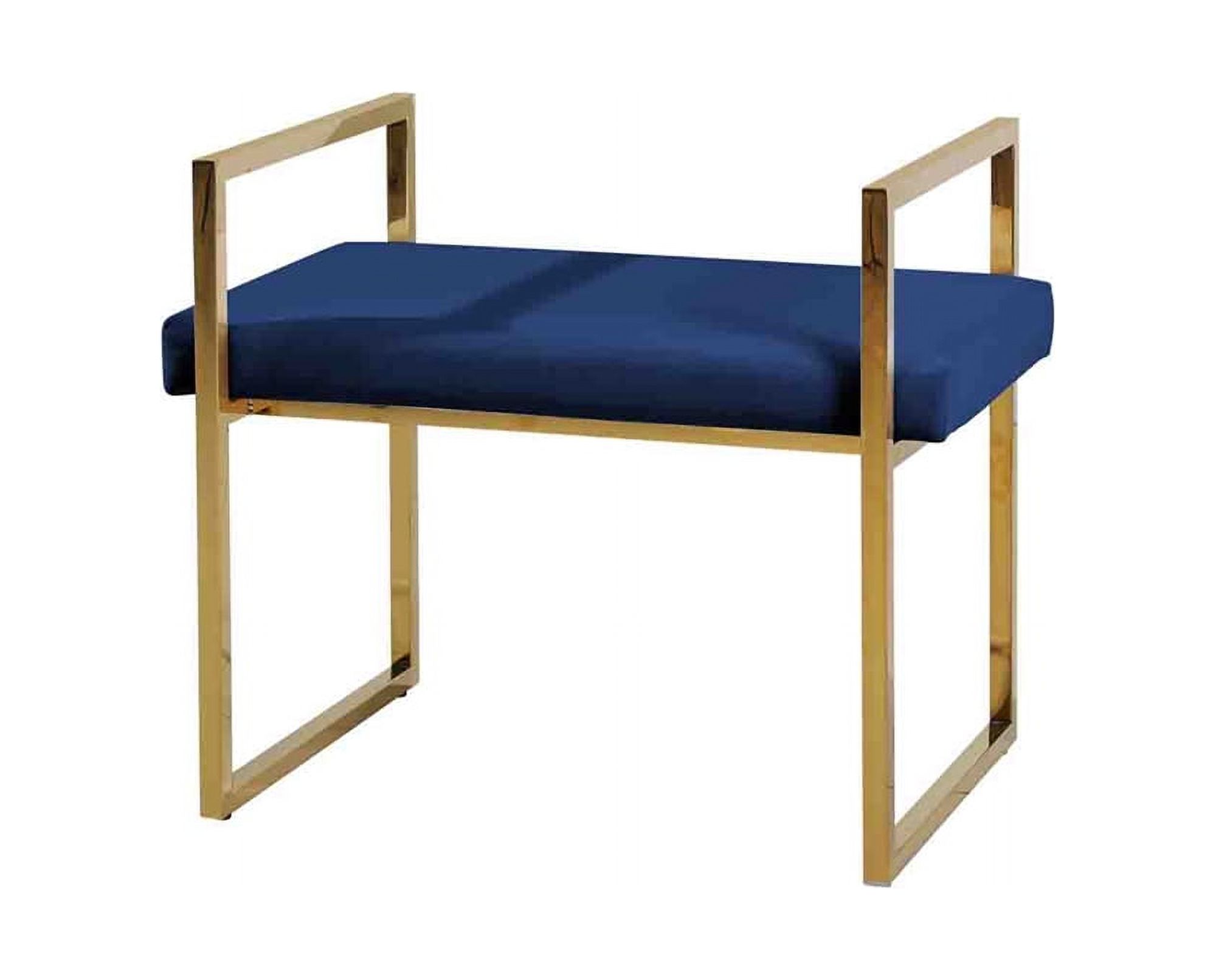 Modern Vanity Bench, Gold And Blue - Walmart.com