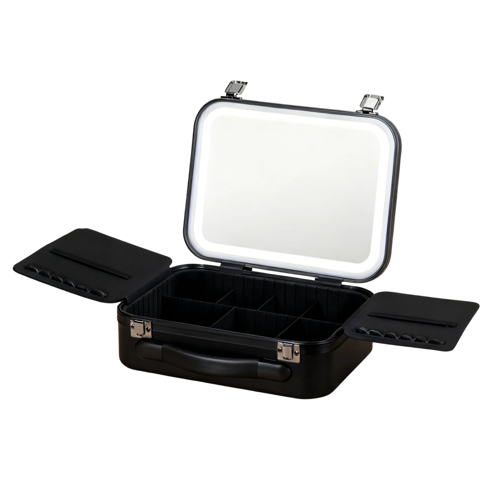 Modern Vanity Case With Wing Design Cosmetic Storage Box LED Lights ...