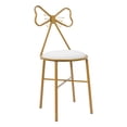 thumbnail image 1 of Modern Vanity Chair Stool, Dressing Table Desk Makeup Girl Chair w/Butterfly Bow Backrest, Side Table Seat for Girl Daughter Room Bedroom Living Room Home Commercial Salon Party Cafe, 1 of 25