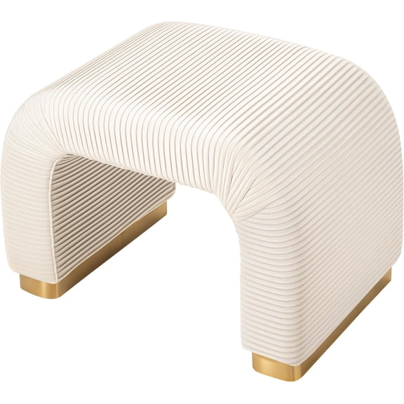 Modern Vanity Stool Chair for Make-up Room, Footrest for Couch Multi-Functional Footstool Ottoman for Living Room and Entryway