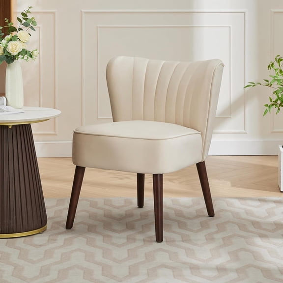 Modern Velvet Accent Chair, Soft Upholstered Living Room Chair
