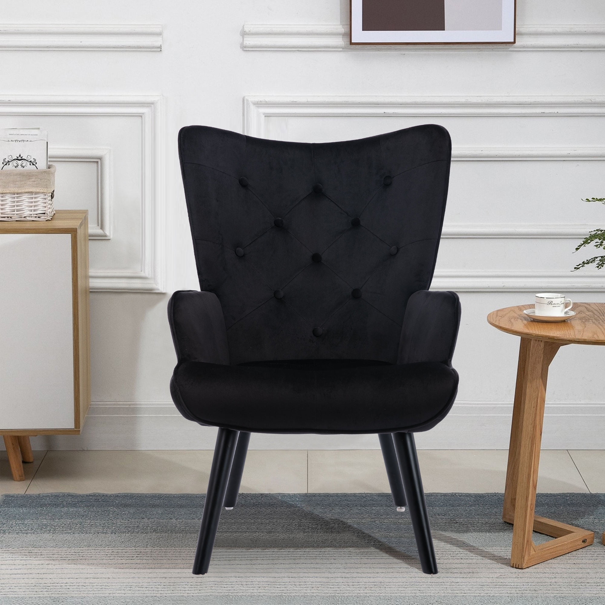 https://i5.walmartimages.com/seo/Modern-Velvet-Accent-Chair-Tufted-Button-Wingback-Arms-Upholstered-Tall-Back-Vanity-Chair-Solid-Wood-Legs-Living-Room-Bedroom-Waiting-Room-Black_2e3ed623-03ed-4dd2-9d77-a9eca963f383.216a56e78fa62fd1642a36a1253868a6.jpeg