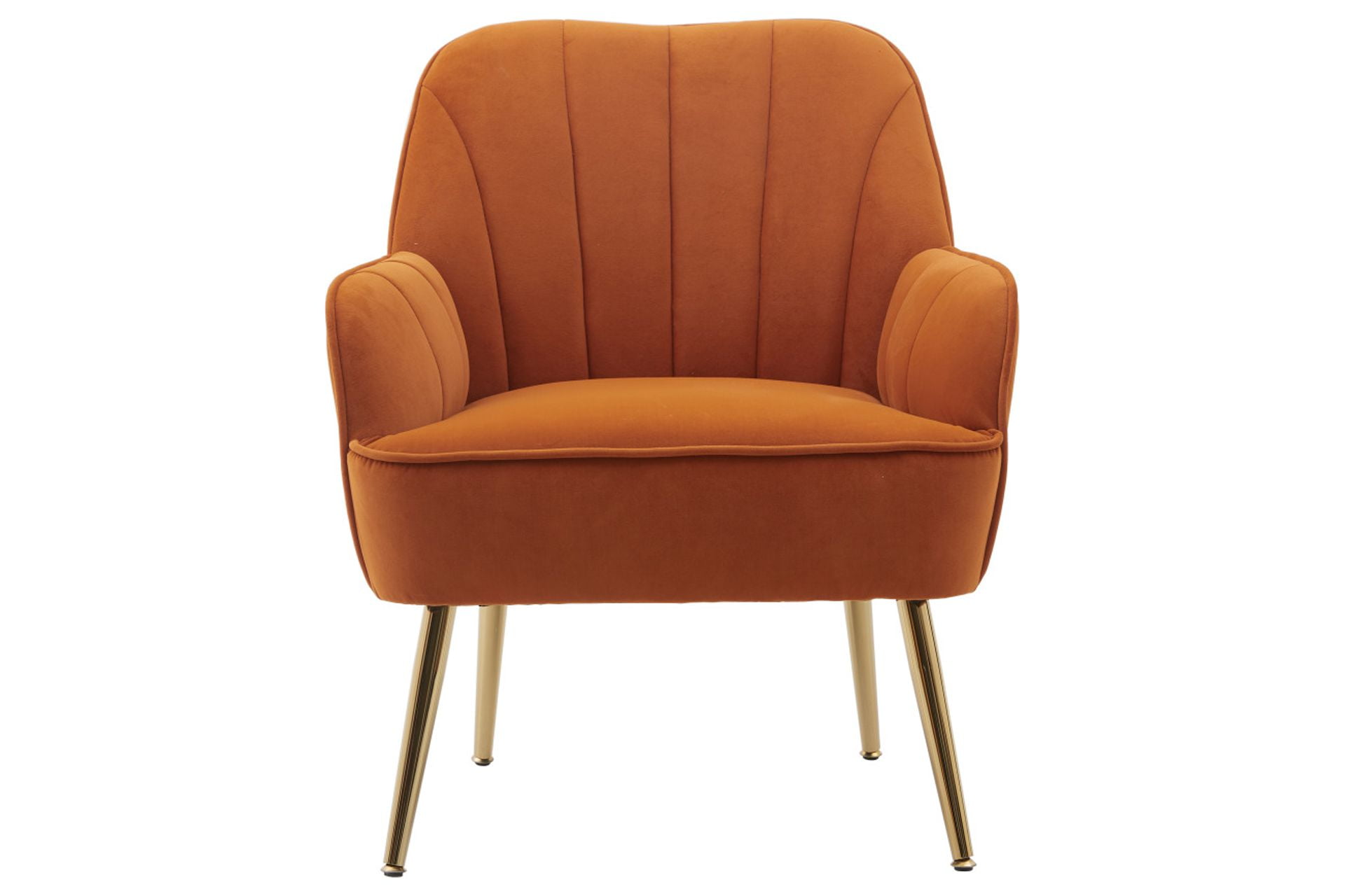 Modern Velvet Accent Chair with Curved Backrest, Lounge Upholstered TV