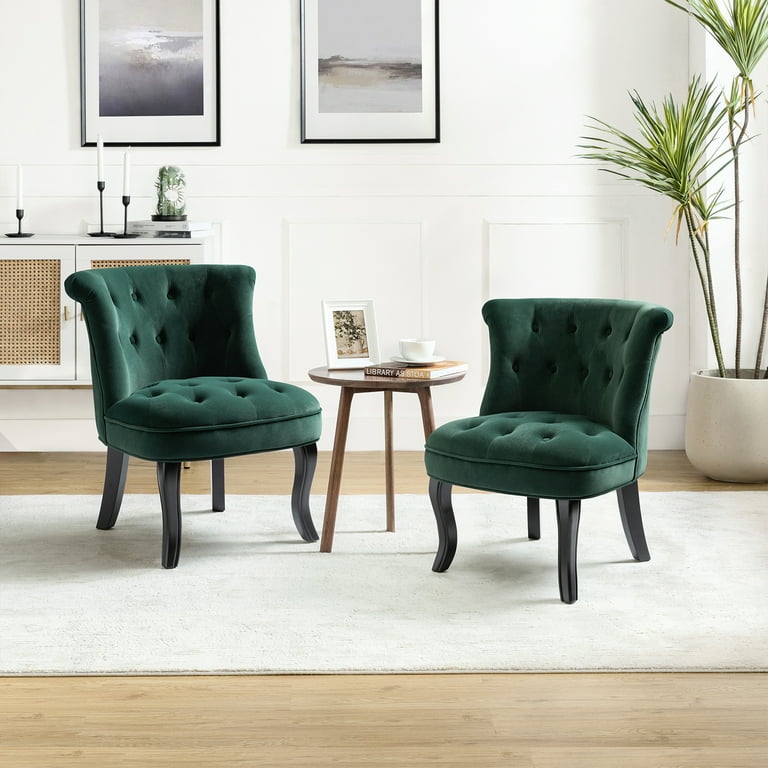 Armless accent chairs cheap set of 2