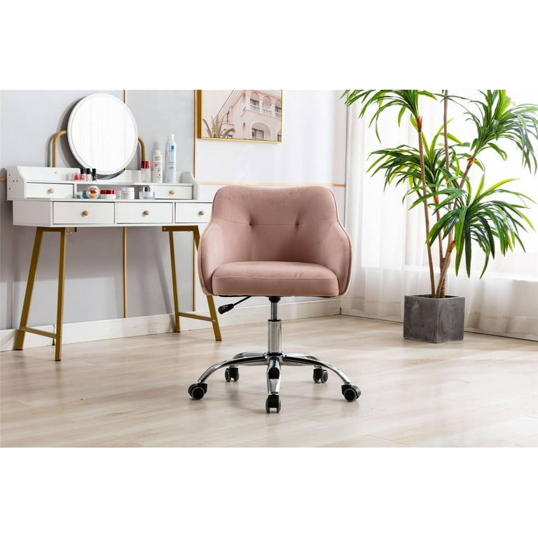 Modern Velvet Chair for Women Girls Home Office Desk Chair Cute