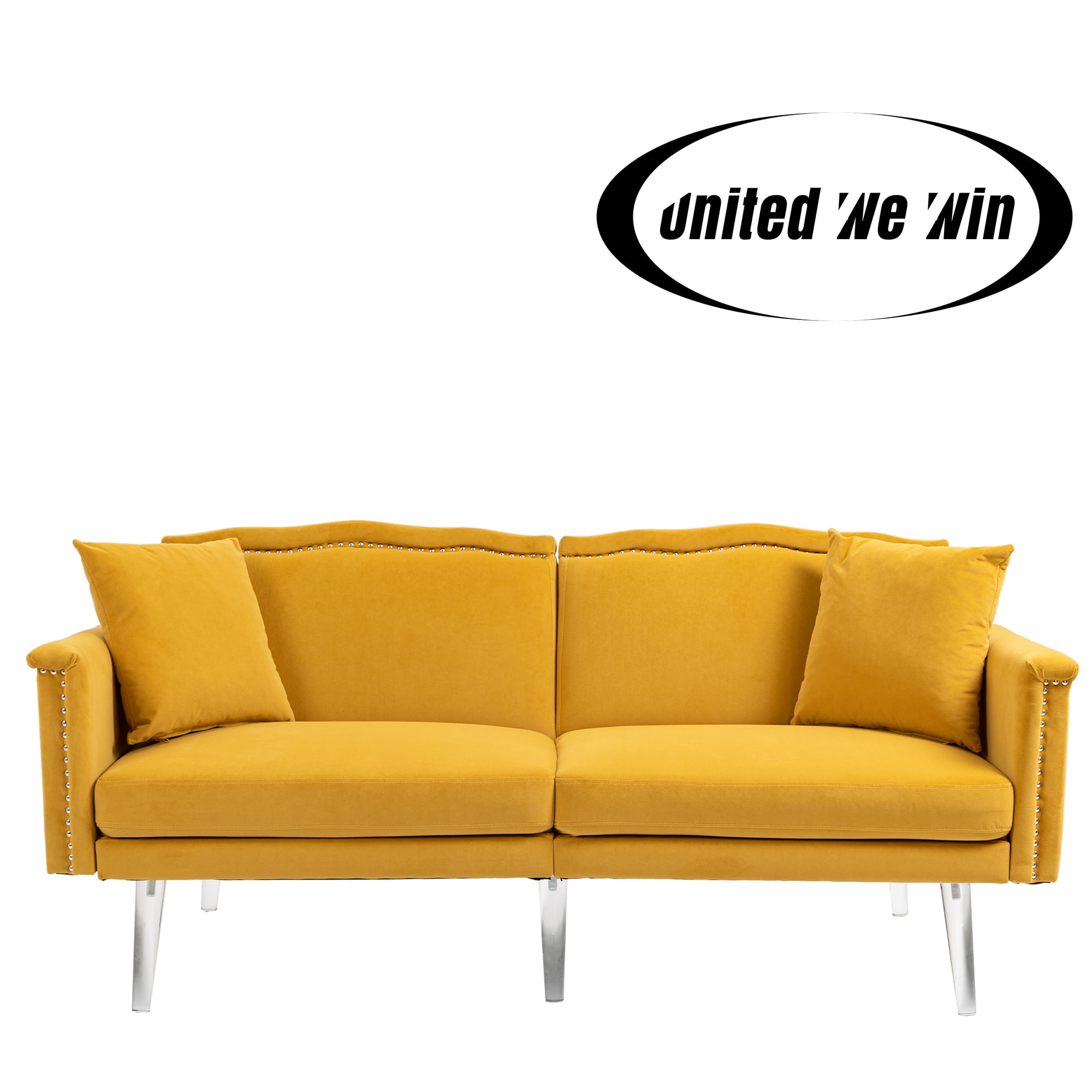 Modern Velvet Couches for Living Room with Acrylic feet Love Seats Sofa