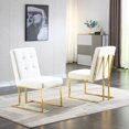 thumbnail image 1 of Modern Velvet Dining Chair , Beige, , Gold Stainless Frame 2 Beige Chairs, Base 2pcs, 1 of 6