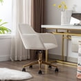 thumbnail image 1 of Modern Velvet Fabric Home Office Chair,360° Swivel Desk Chair,Height Adjustable Reading Armchair with Gold Metal Legs and Universal Wheels,for Living/Room Bedroom/Computer Task, 1 of 7
