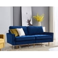 thumbnail image 1 of Modern Velvet Fabric Sofa 71" Bule, 1 of 9