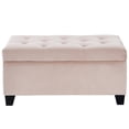 thumbnail image 1 of Modern Velvet Rectangular Storage Ottoman, 1 of 11