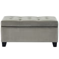 thumbnail image 1 of Modern Velvet Rectangular Storage Ottoman, 1 of 7