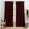 thumbnail image 1 of Modern Velvet Solid Light Filtering Window Curtain Panel Pair, Red, 1 of 11