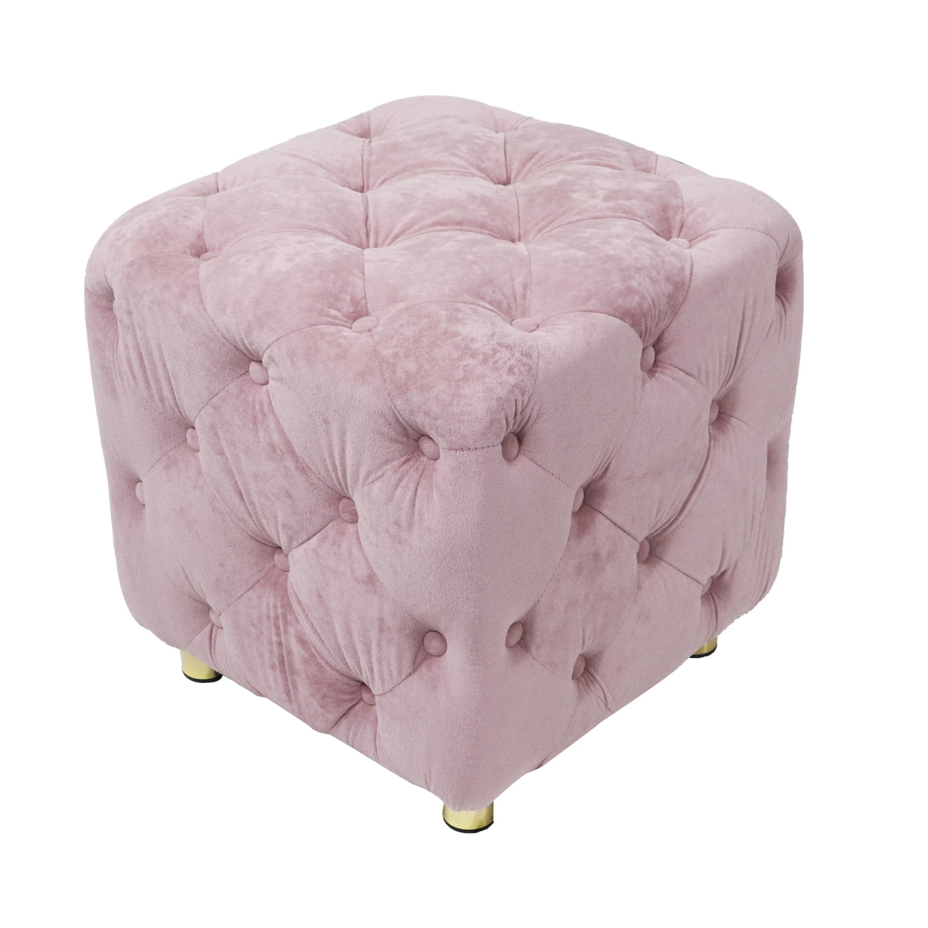 Dice Design Cube Foot Stool - Soft 29x29x25cm Sturdy Stool For Bedroom, Entryway & Living Room