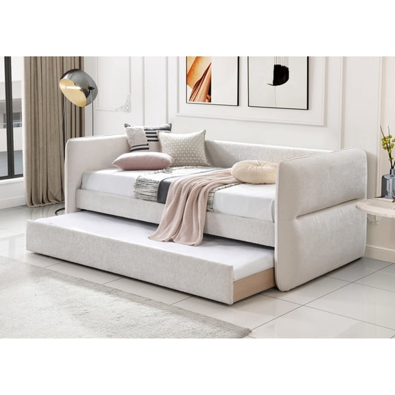 Modern Versatile Design - Effortless Trundle Pull - Out - Living Area - Great for Guests