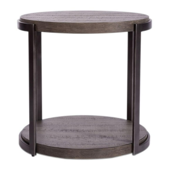 Liberty Furniture Modern View Round End Table - Gray