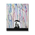 thumbnail image 1 of Modern Vivid Drip Silhouette Couple Abstract Graphic Art Gallery Wrapped Canvas Print Wall Art, 1 of 7