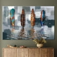 thumbnail image 1 of Modern Wall Art, Abstract Poster, Feather Art, Abstract Feather Printed Canvas, Oil Painting Print, Contemporary Art Canvas, Luxury Art, Canvas Wall Decor - 5P Mix-Rolled Canvas, 1 of 9