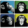 thumbnail image 1 of Modern Wall Art Animals Black and White Funny Modern Gorilla Monkey for Office Pop Art Monkey Painting Print Framed Wall Art for Home Decoration, 1 of 6