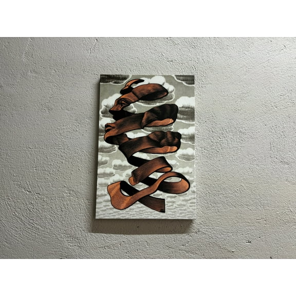 Modern Wall Art, Rind By MC Escher 3D Canvas, Maurits Cornelis Escher Poster, Rind By MC Escher, Abstract Face Art Canvas, Human Face 3D Can , Canvas Wall Decor - Rolled Canvas