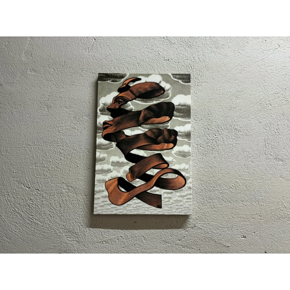 Modern Wall Art, Rind By MC Escher 3D Canvas, Maurits Cornelis Escher Poster, Rind By MC Escher, Abstract Face Art Canvas, Human Face 3D Can , Canvas Wall Decor - Rolled Canvas