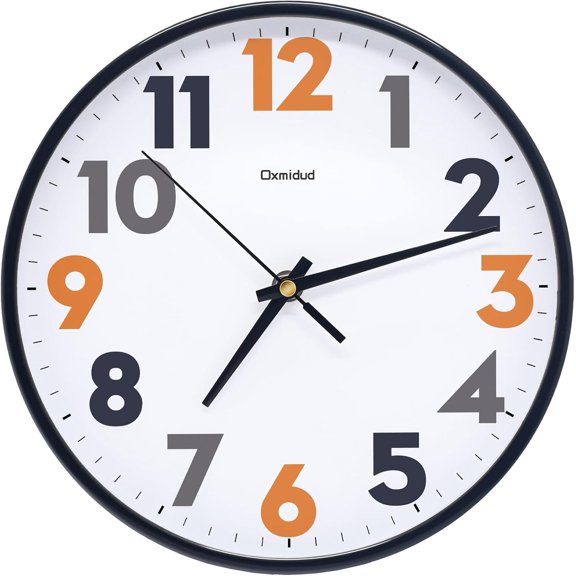 Modern Wall Clock, 10 Inch Silent Non-Ticking Battery Operated – Easy to Read Minimalist Design Quartz Analog Clock – Stylish Home Decor for Living Room, Bedroom, Kitchen, Office (Black, 10 Inch)
