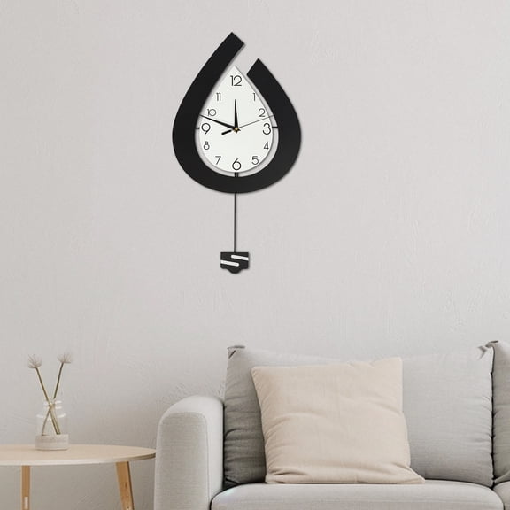 Modern Wall Clock, 12x22-Inch Durable Construction (0.95kg), Fade-Resistant UV Print & Easy-Read Display, Great for Shops, Clubs, and Commercial Spaces