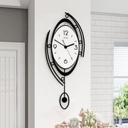 Modern Wall Clock for Living Room Decor, Pendulum Large Silent Wall Clock for Bedroom Office Kitchen Non Ticking Wall Watch 23 Inch