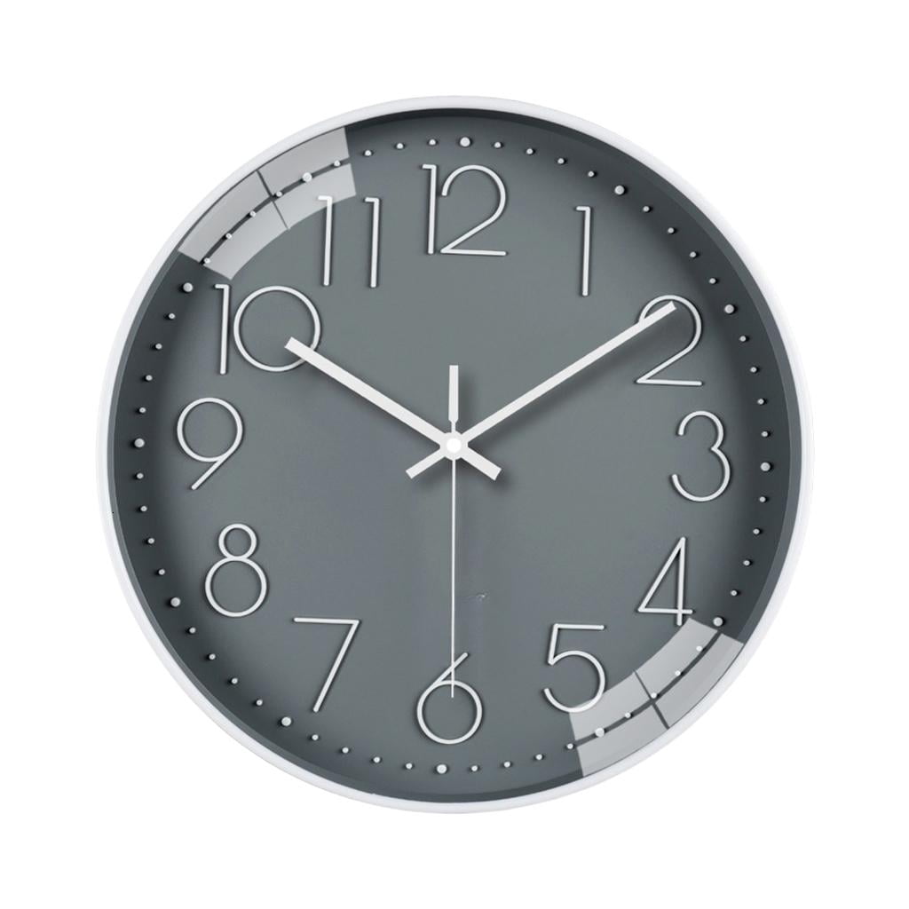 Modern Wall Clock Quiet 30cm Battery Powered Modern Analogs Clock for ...