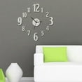 thumbnail image 1 of Modern Wall Clocks Frameless DIY Large 3D Non Ticking Clock For Living Room Sliver, 1 of 6