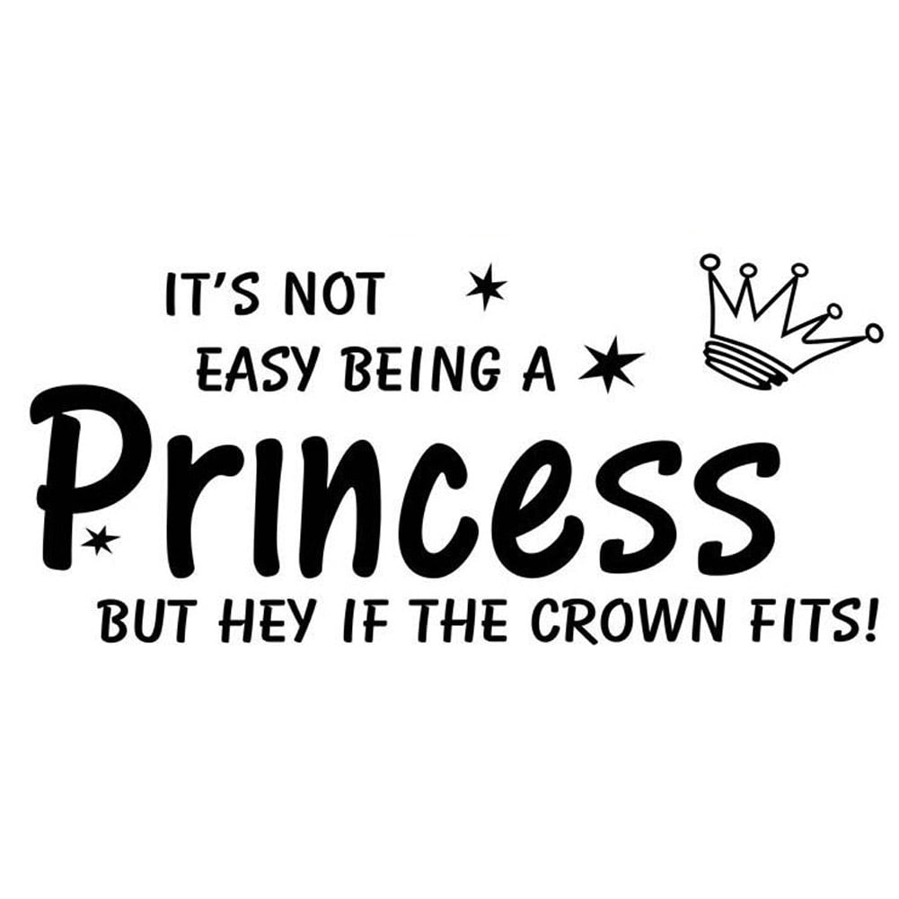 Modern Wall Decor English Letters "Princess" Bedroom Living Room Dorm Background Stickers