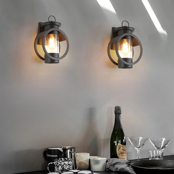 Modern Wall Lamp, 8.86x13.78in, E26 60W Compatible & 129.17ft Lighting, for Front Doors/Corridors